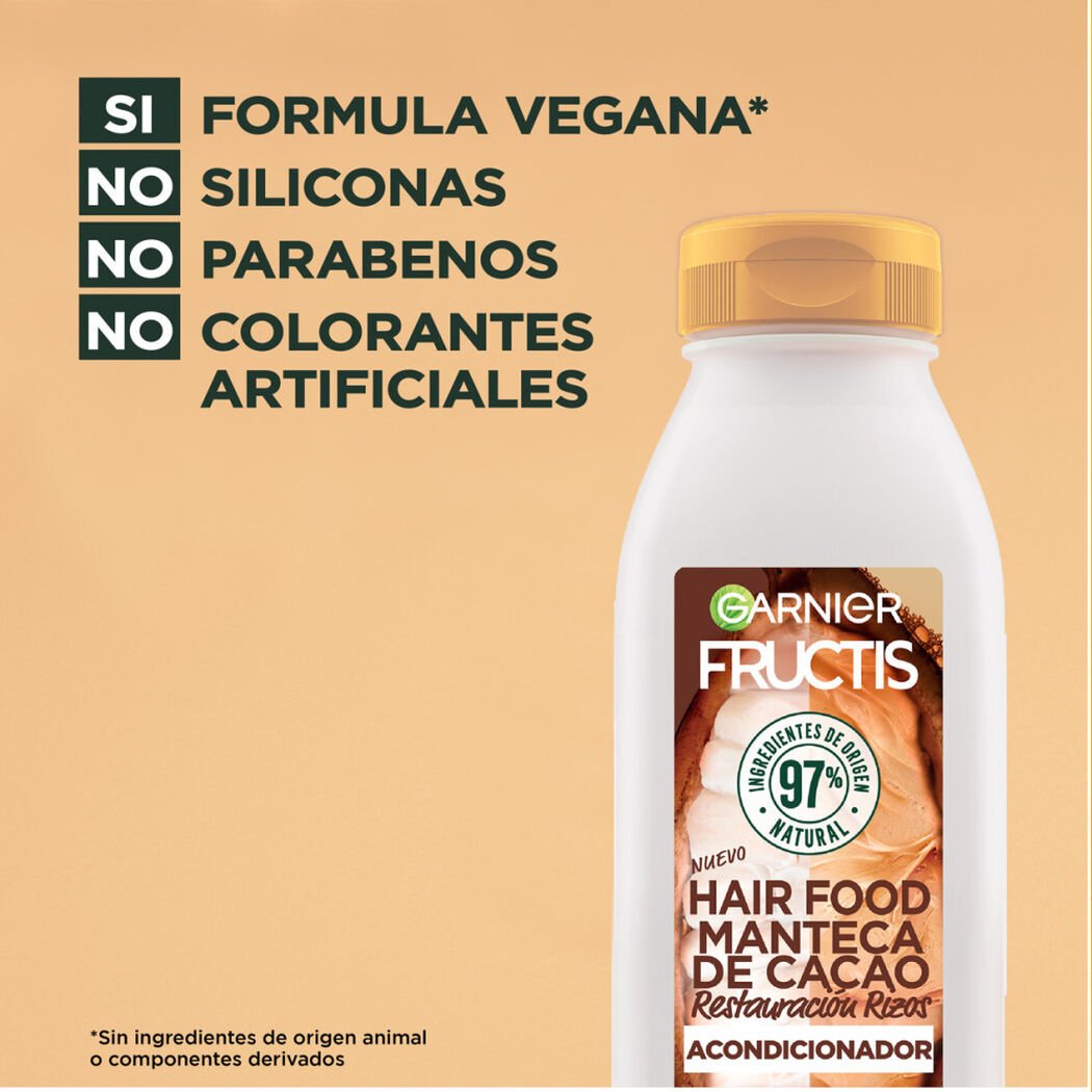 Acondicionador Fructis Hair Food Cacao 300 mL, , large image number 4