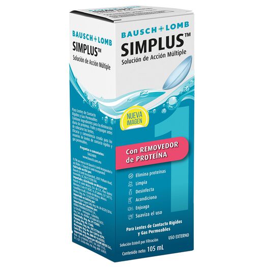Simplus Bausch & Lomb x 105 mL Solucion, , large image number 0