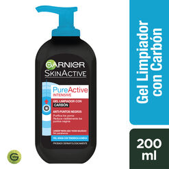 Garnier Gel Limpiador Pure Active Intensive Carbon x 200 mL