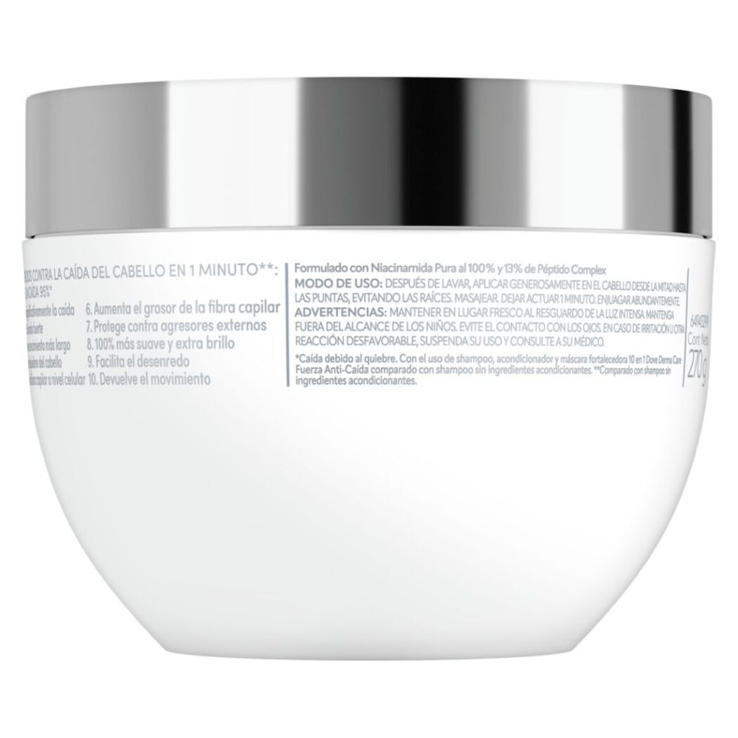 Dove M&aacute;scara de Tratamiento Derma Care Fuerza Anti Ca&iacute;da 270 g, , large image number 2