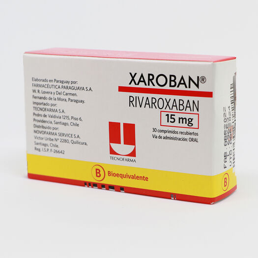 Xaroban 15 mg x 30 Comprimidos Recubiertos, , large image number 0