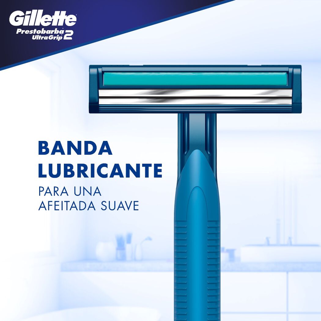 M&aacute;quina de Afeitar Gillette Prestobarba 2 Ultra Grip 10 un, , large image number 2