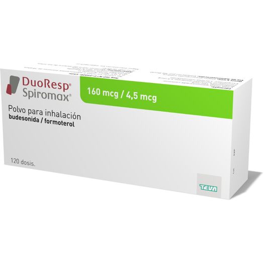 Duoresp Spiromax 160 mcg/4.5 mcg/Dosis x 120 Dosis Polvo para Inhalación, , large image number 0