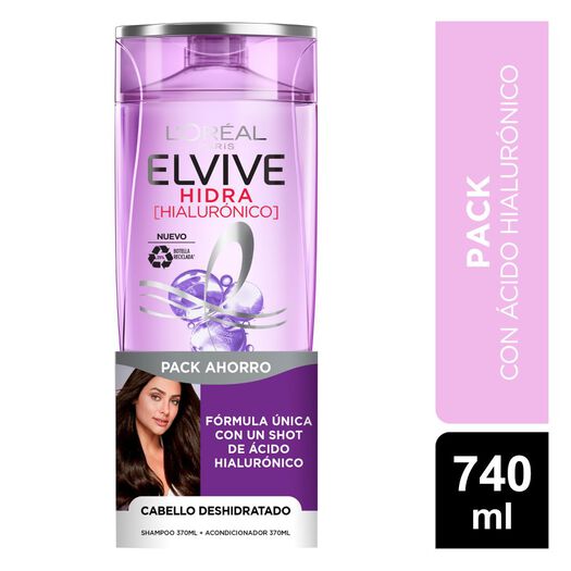 Shampoo Elvive Hidra Hialurónico 370 mL + Acondicionador 370 mL, , large image number 0