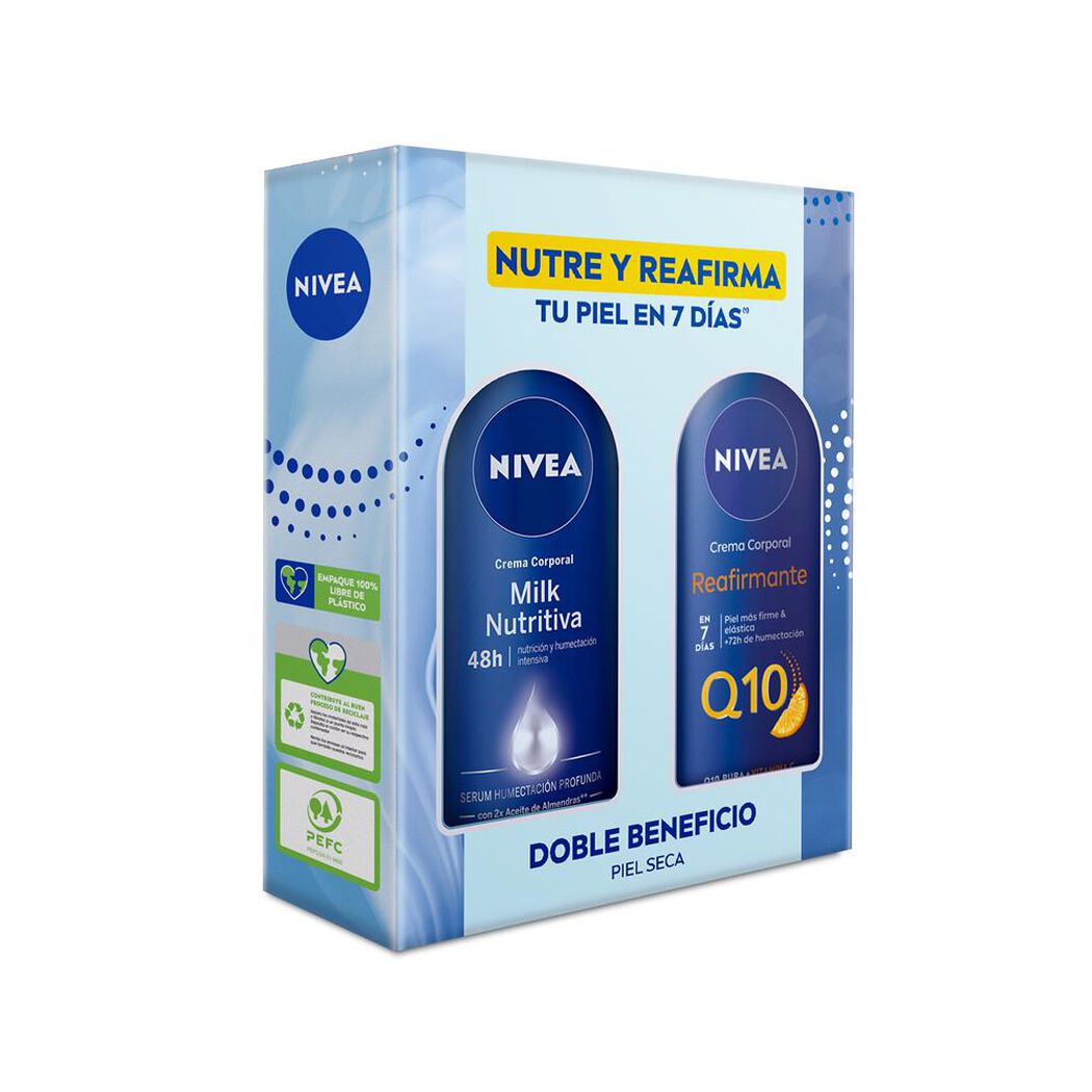 NIVEA Pack Crema Corporal Milk Nutritiva 400ml + Milk Q10 400ml, , large image number 2