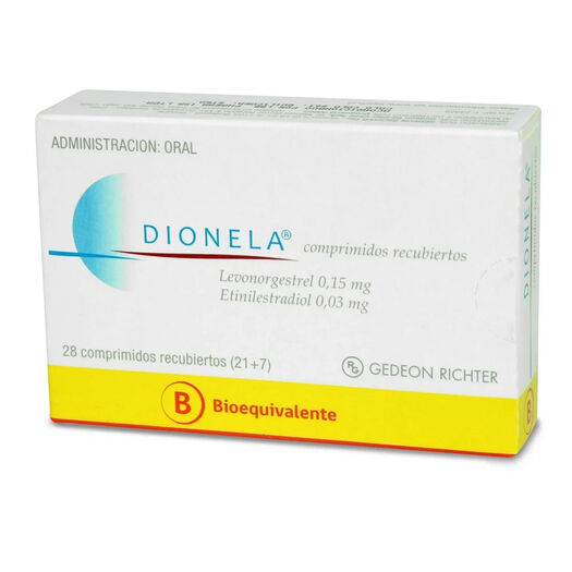 Dionela Anticonceptivo Oral 28comp Rec, , large image number 0