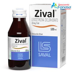 ZIVAL JARABE Levocetirizina Diclorhidrato 2,5 mg 120 ml