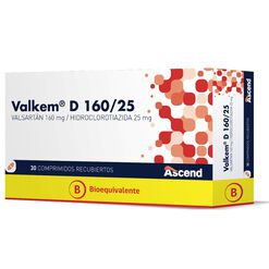 Valkem D 160/25 mg 30 Comprimidos Recubiertos