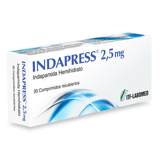 Indapress 2.5 mg x 30 Comprimidos Recubiertos, , large image number 0