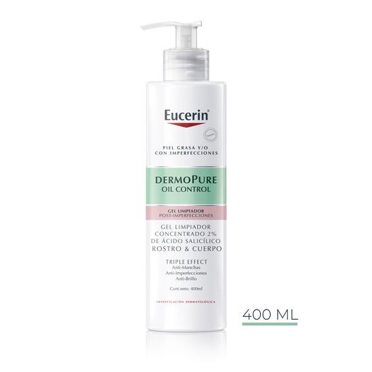 Gel Limpiador Dermopure Eucerin Oil Control Triple Effect 400 mL, , large image number 0
