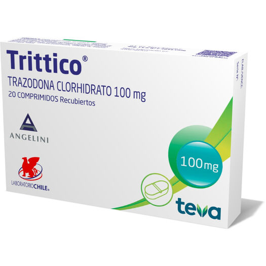 Trittico 100 mg x 20 Comprimidos Recubiertos, , large image number 0