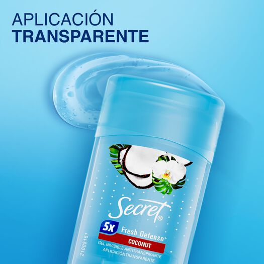 Antitranspirante en Gel Secret Coco 45 g, 2 Uds, , large image number 1