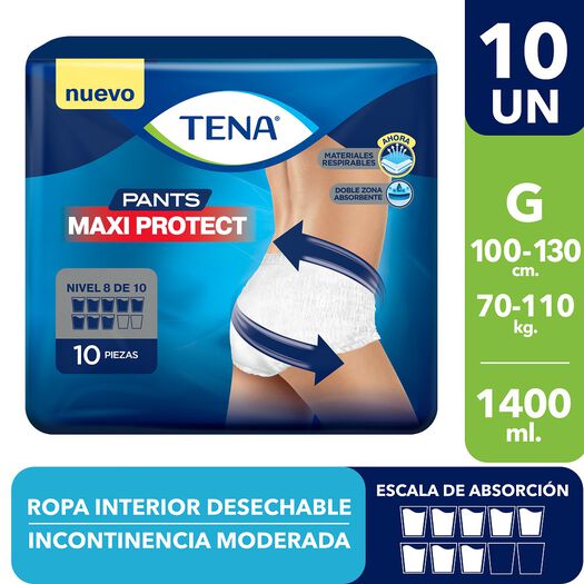 TENA Pants Ropa interior desechable unisex talla G 10 unidades, , large image number 0