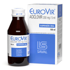 Eurovir 200 mg/5 mL x 100 mL Suspensión Oral