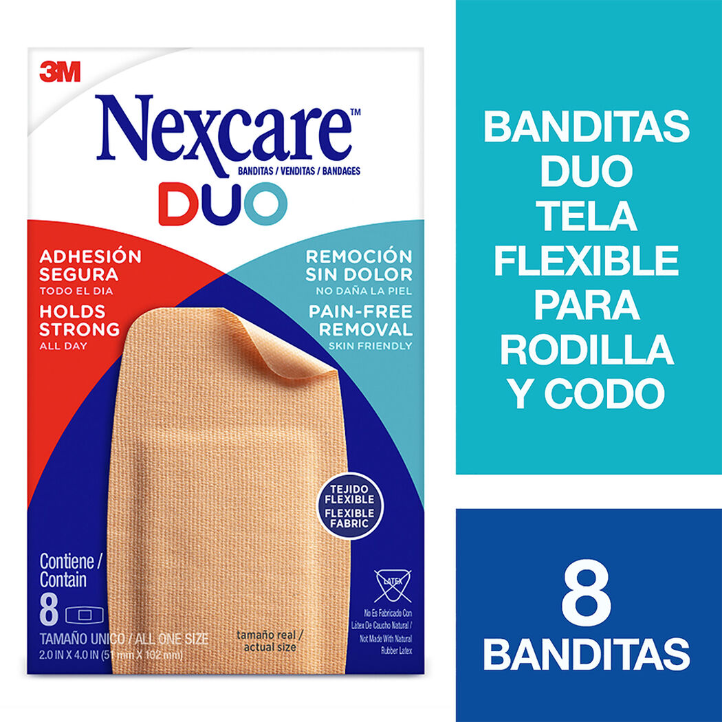Parche DUO Codo y Rodilla, 8 un. Tamaño único. Nexcare, , large image number 3