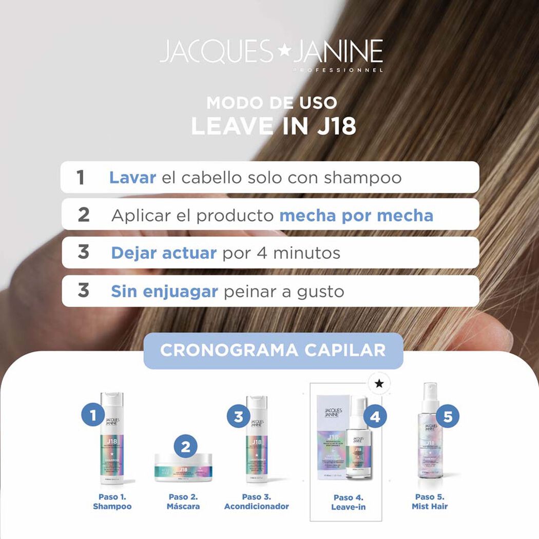 Tratamiento Jacques Janine J18 Leave In Reparación Molecular Intesiva Sin Enjuage 30ml, , large image number 3