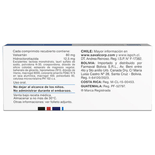 Valax-D 80 mg/12.5 mg x 30 Comprimidos Recubiertos, , large image number 1