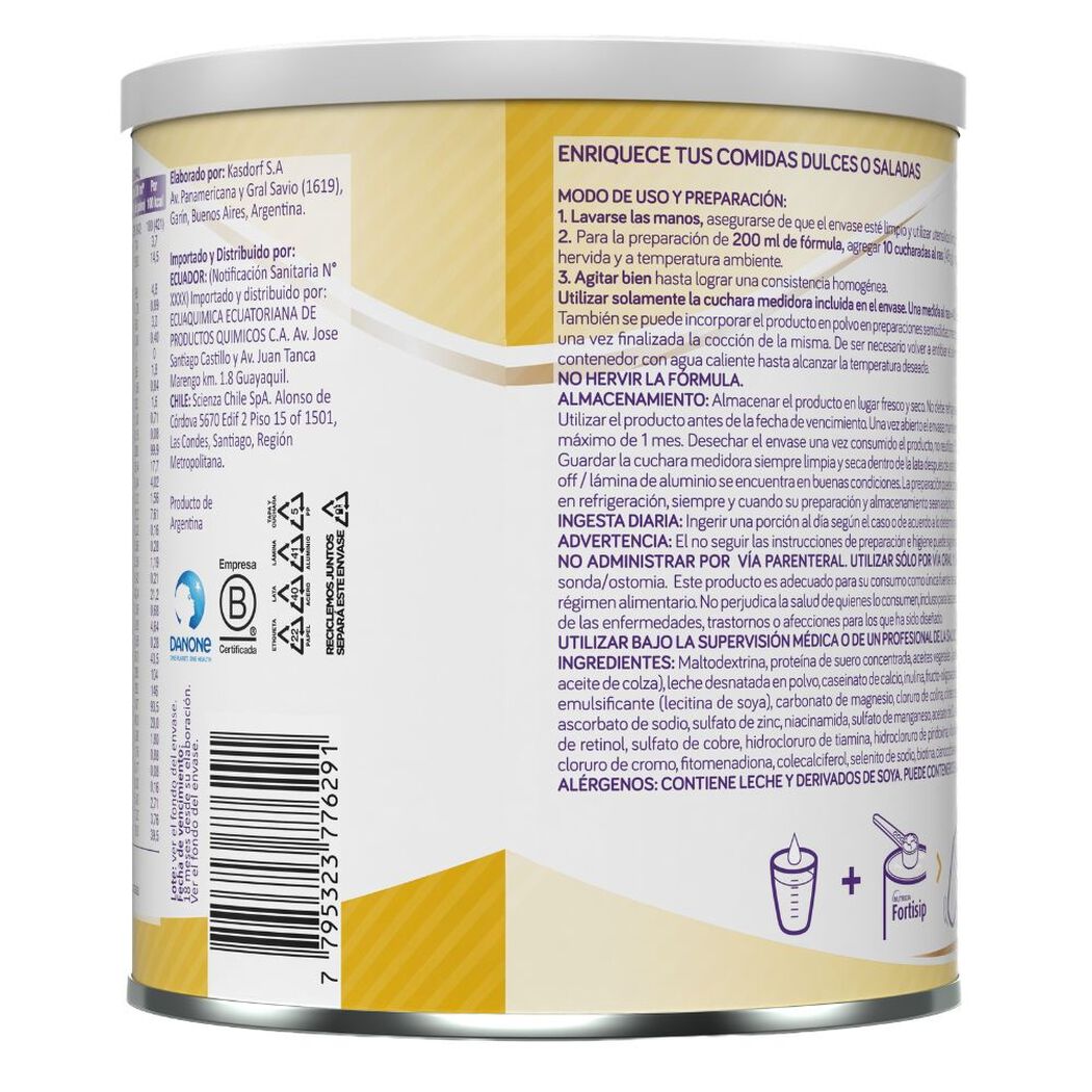 Fortsip Sabor Neutro 700 gr, , large image number 1