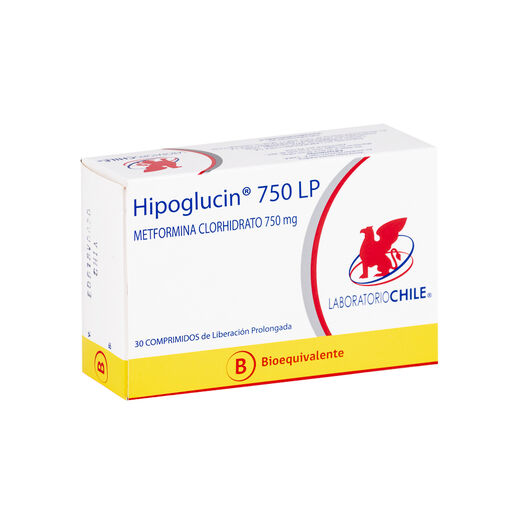 Hipoglucin LP 750 mg x 30 Comprimidos de Liberación Prolongada, , large image number 0