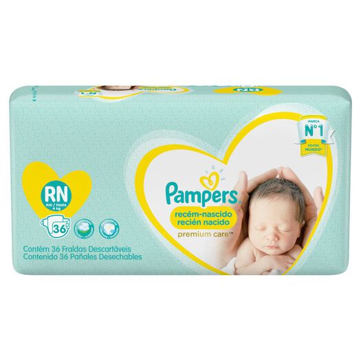 Pañales Pampers Premiun Care Recien Nacido 36 un, , large image number 3