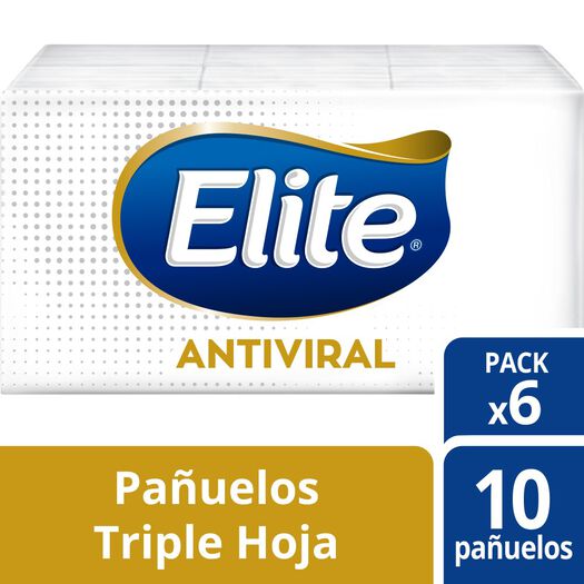 Elite Pañuelo Desechable Antiviral x 6 Unidades, , large image number 0