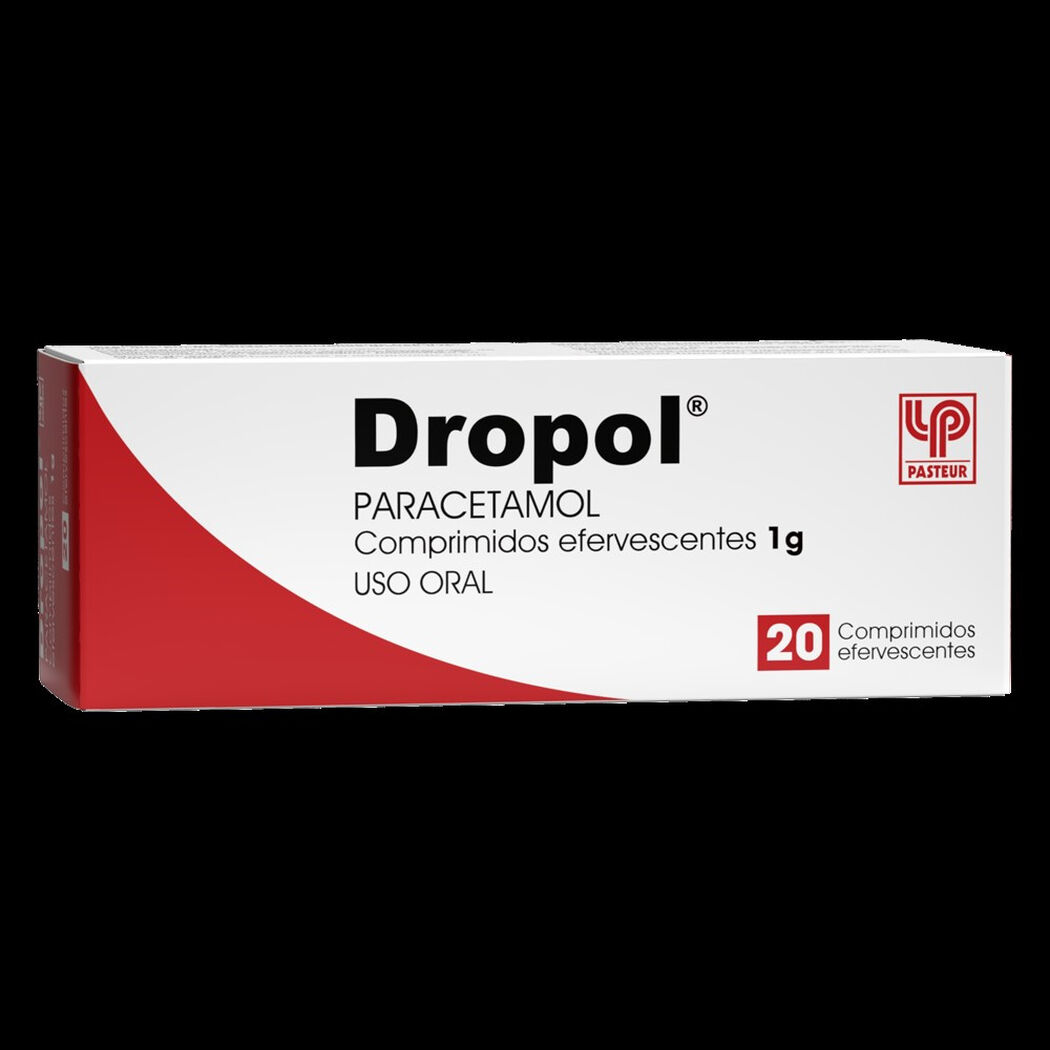 Paracetamol 1G Dropol Comprimidos Efervecentes Tubo x 20, , large image number 0