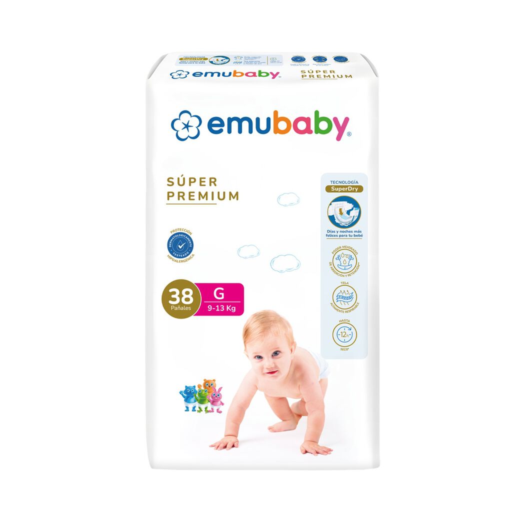 Pañales Emubaby Premium G 38 un, , large image number 1