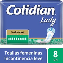 Cotidian Lady Toalla Higiénica Maxi x 8 Unidades