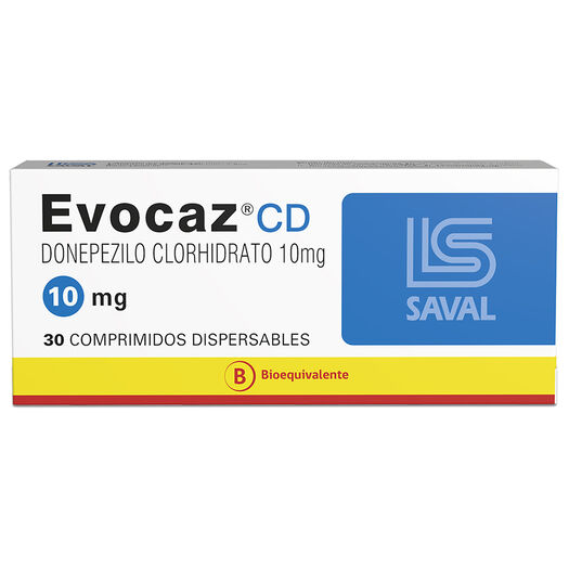 EVOCAZ CD Donepezilo clorhidrato 10 mg 30 comprimidos, , large image number 0