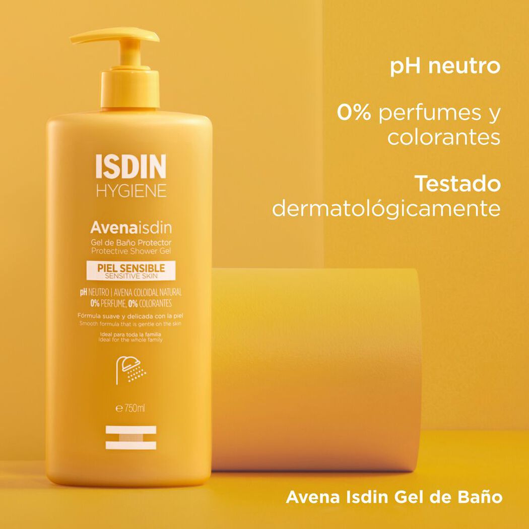 Gel de Baño Isdin Protector Avena Piel Sensible 750 mL, , large image number 2