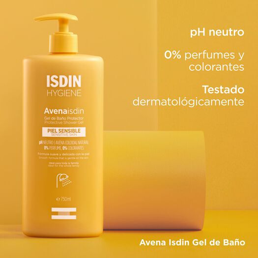 Isdin Gel De Baño Protector Avena Piel Sensible x 750 mL, , large image number 2