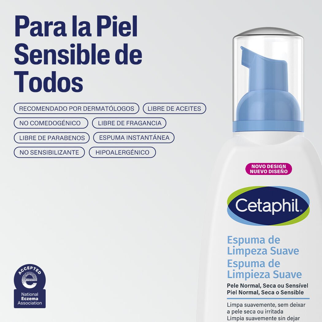 Espuma Limpiadora Cetaphil Facial Pieles Sensibles 236 mL, , large image number 4