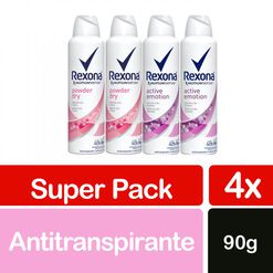 Pack Spray Desodorante Rexona 4un