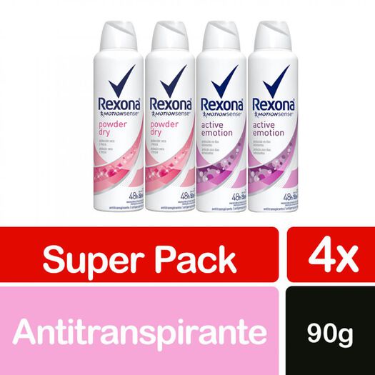 Pack Spray Desodorante Rexona 4un, , large image number 0