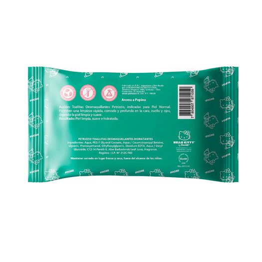 Toallitas Desmaquillantes Biodegradable Pepino Hello Kitty, , large image number 1