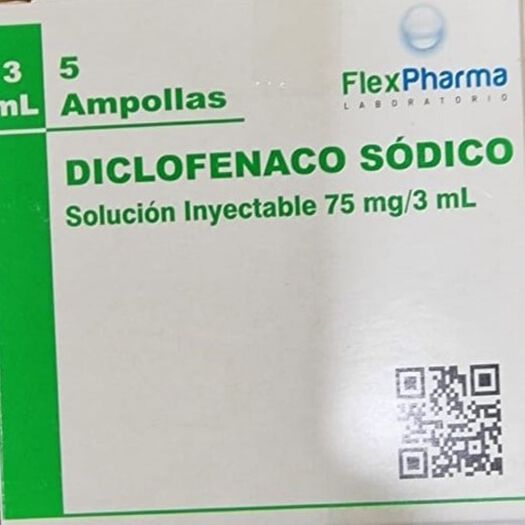 Diclofenaco 75 mg Inyectable x 5 Ampollas 3 ml MINTLAB CO SA, , large image number 0