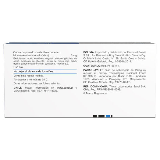 Lukanex 5 mg x 40 Comprimidos Masticables, , large image number 1