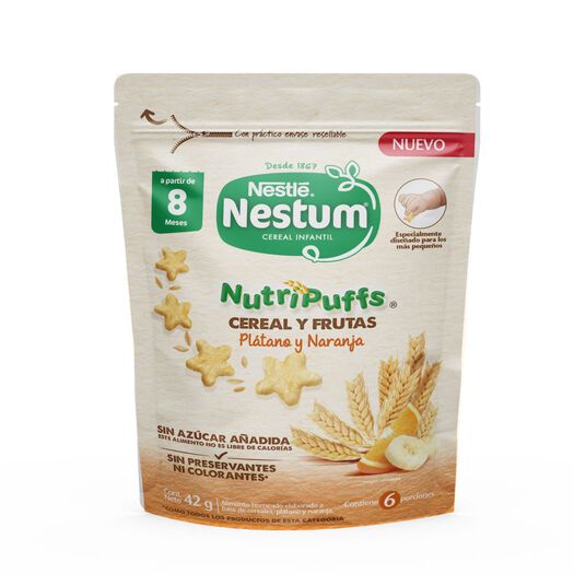Nestum NutriPuffs Plátano Naranja 42g , , large image number 0