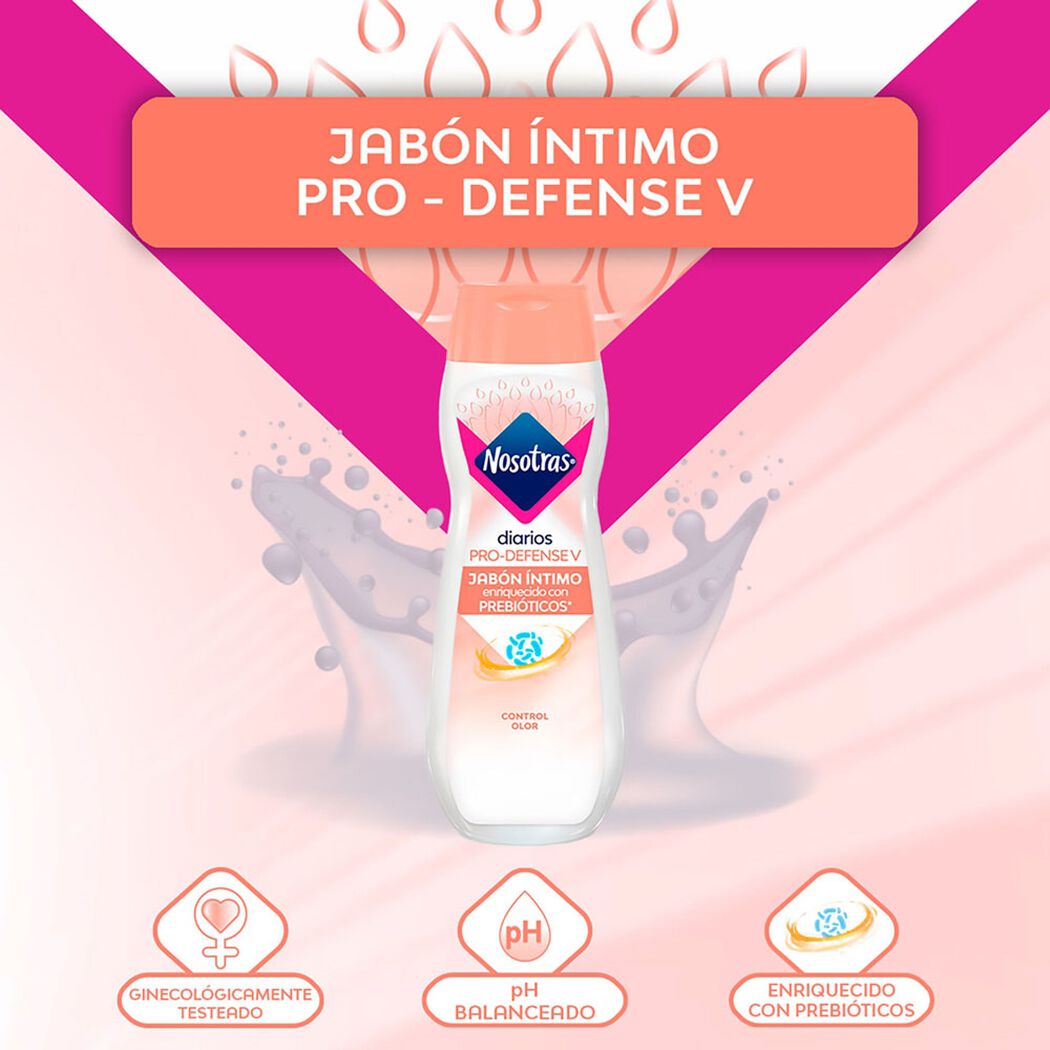 Jabon &Iacute;ntimo Nosotras Pro-Defense V Prebi&oacute;ticos 200 mL, , large image number 2