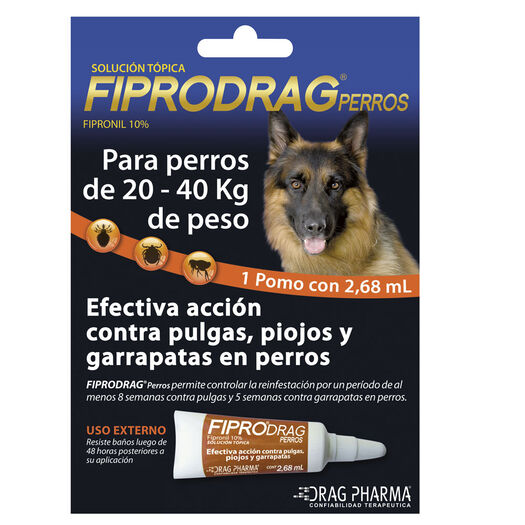 Vet. Fiprodrag Perro 20/40 Kilos Pipeta 2.68 ml, , large image number 0