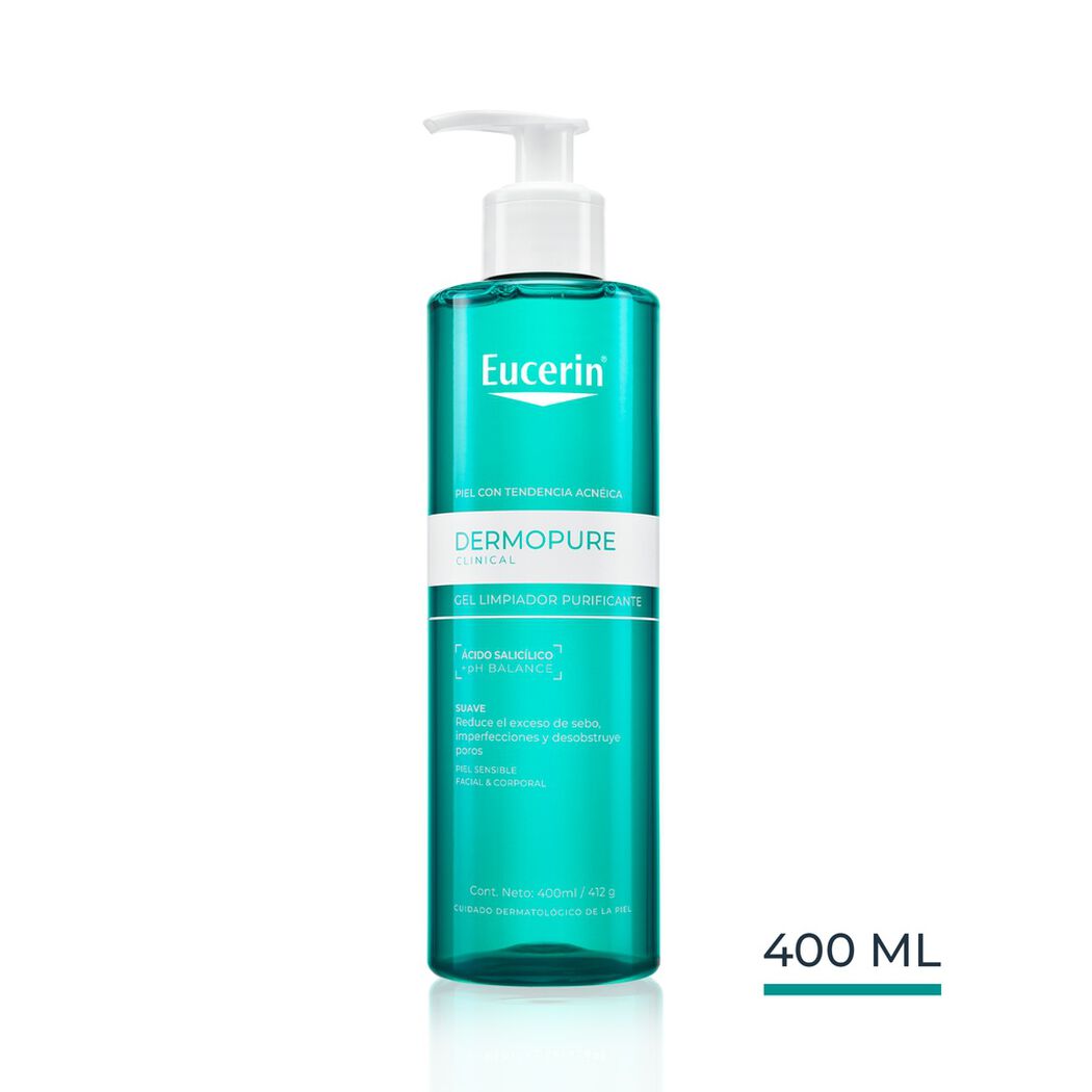 Gel Limpiador Eucerin Face Dermopure 400 ml, , large image number 0