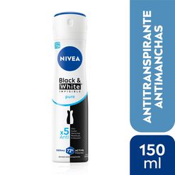 DESODORANTE SPRAY NIVEA INVISIBLE BLACK & WHITE PURE 150ML