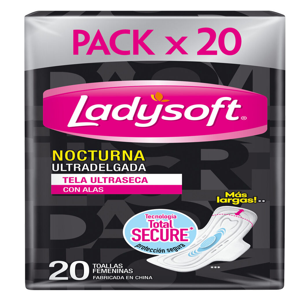 Toalla Higiénica Ladysoft Nocturna Malla 20 un, , large image number 1