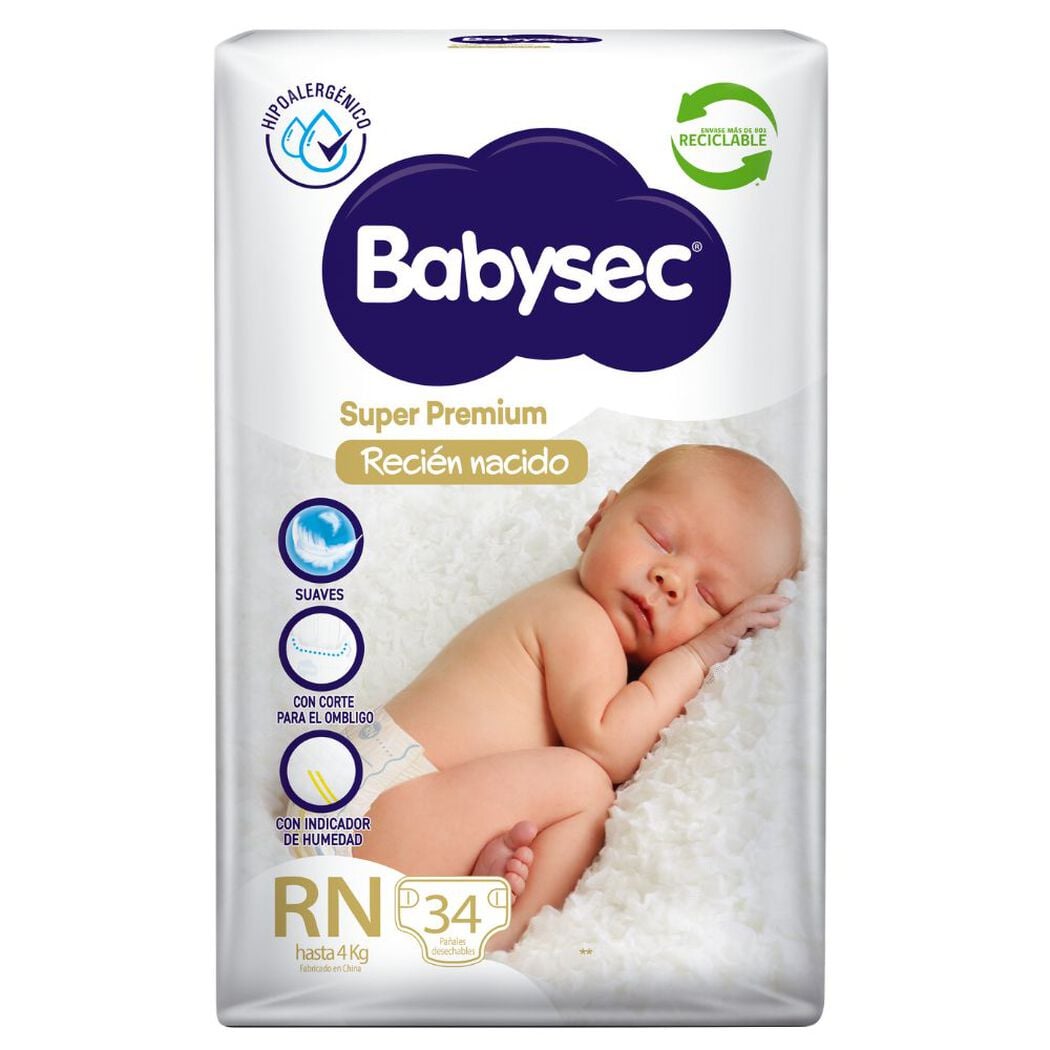 Pa&ntilde;ales Babysec Recien Nacido 34 un, , large image number 1