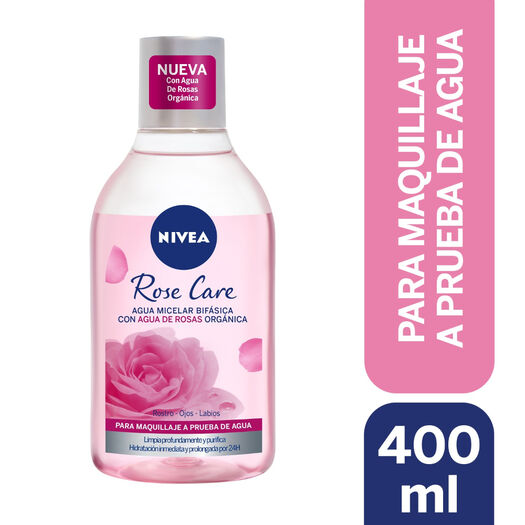 Agua Micelar Bifásica NIVEA Rose Care 400 ml, , large image number 0