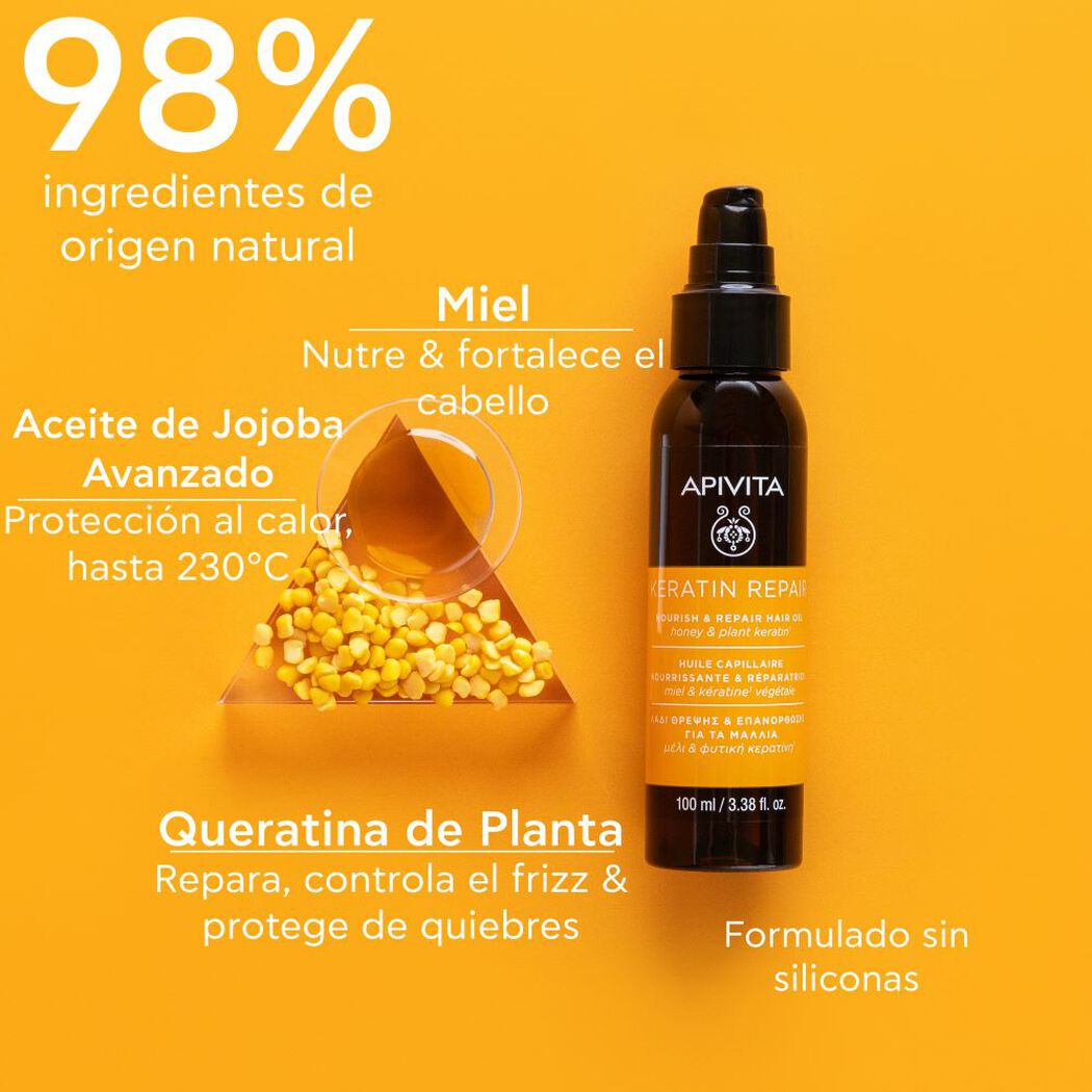 Aceite Apivita para Cabello 100 mL, , large image number 2