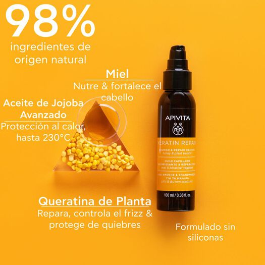 Aceite Apivita para Cabello 100 mL, , large image number 2