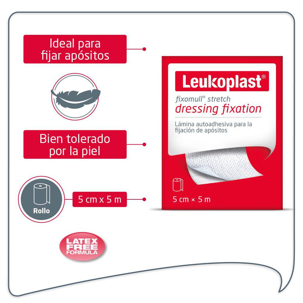 Leukoplast Fixomull 5Cm X 5Mts, , large image number 0
