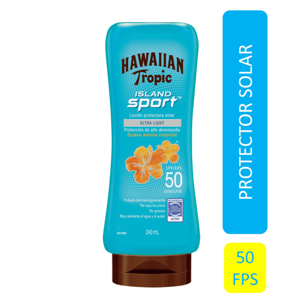 Protector Solar Hawaiian Tropic Island Sport Ultra Light FPS 50 240 mL, , large image number 0