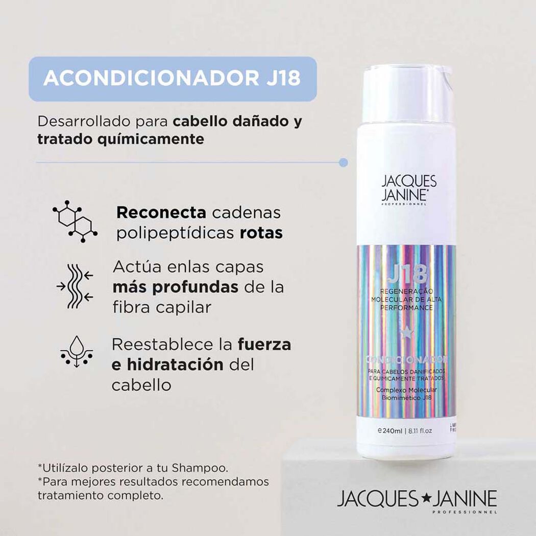 Acondicionador Jacques Janine J18 Reparación Molecular 240ml, , large image number 2